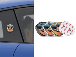 Metal Domed Emblem Modern Look High-End Style